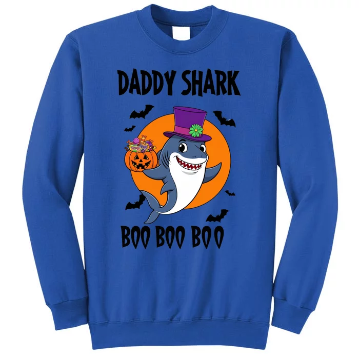 Daddy Shark Boo Boo Boo Funny Family Shark Halloween Tall Sweatshirt