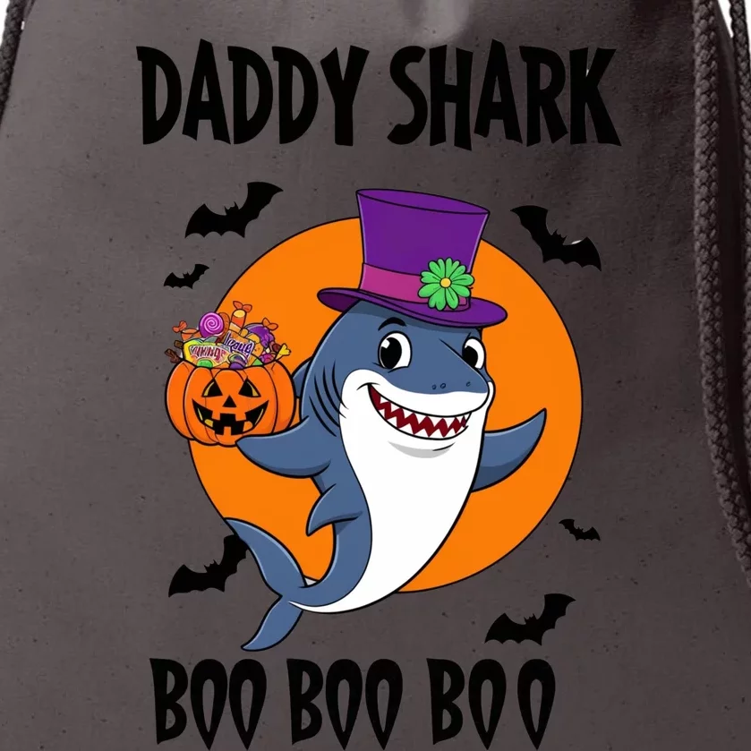 Daddy Shark Boo Boo Boo Funny Family Shark Halloween Drawstring Bag