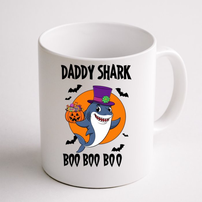 Daddy Shark Boo Boo Boo Funny Family Shark Halloween Front & Back Coffee Mug