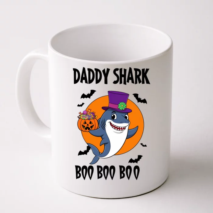 Daddy Shark Boo Boo Boo Funny Family Shark Halloween Front & Back Coffee Mug