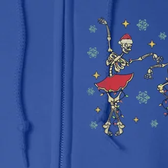 Dancing Skeleton Ballet Funny Xmas Meaningful Gift Full Zip Hoodie