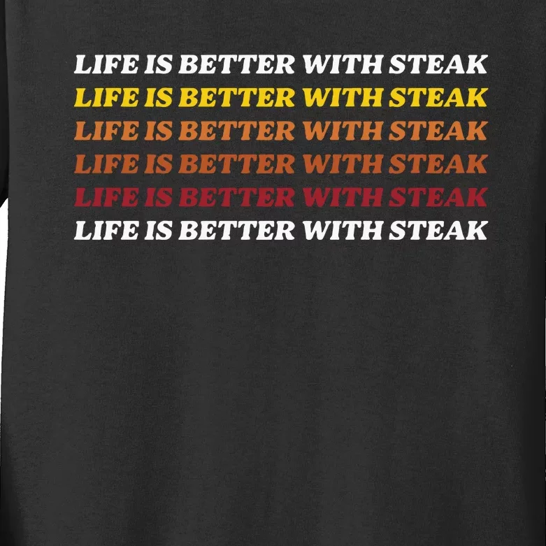 Dr Shawn Baker Wearing Life Is Better With Steak Kids Long Sleeve Shirt