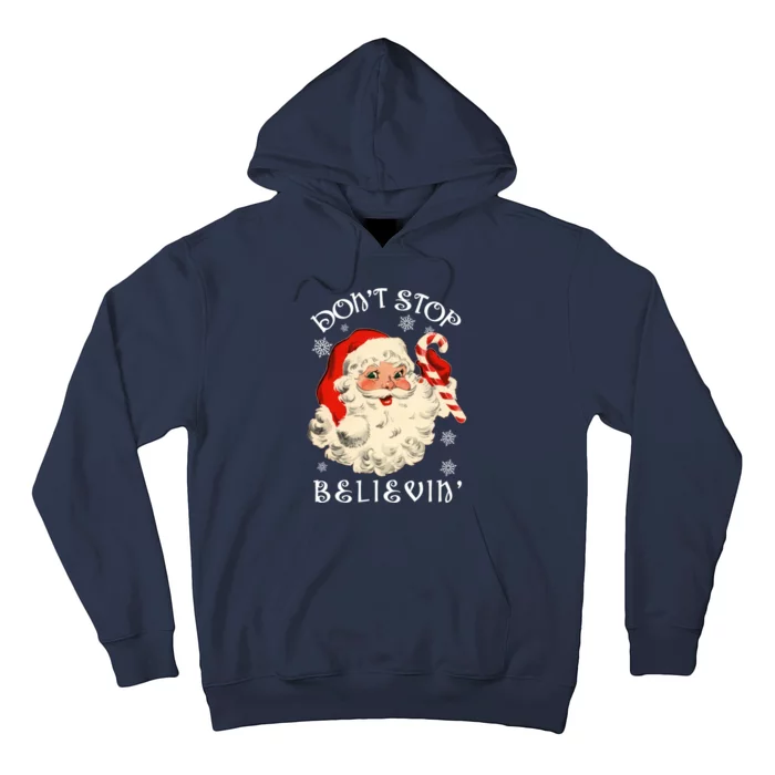 Don't Stop Believin Retro Santa Claus Hoodie