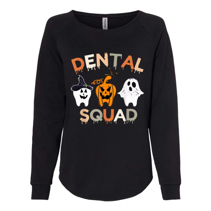 Dental Squad Boo Teeth Dentists Funny Halloween Retro Groovy Great Gift Womens California Wash Sweatshirt