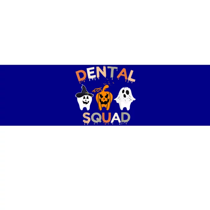 Dental Squad Boo Teeth Dentists Funny Halloween Retro Groovy Great Gift Bumper Sticker