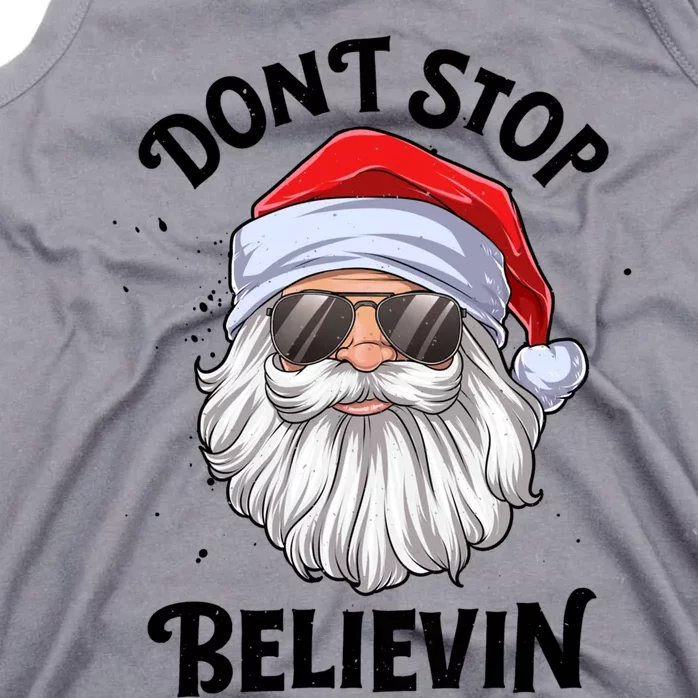 Don't Stop Believin Santa Christmas Boys Girls Funny Xmas Gift Tank Top