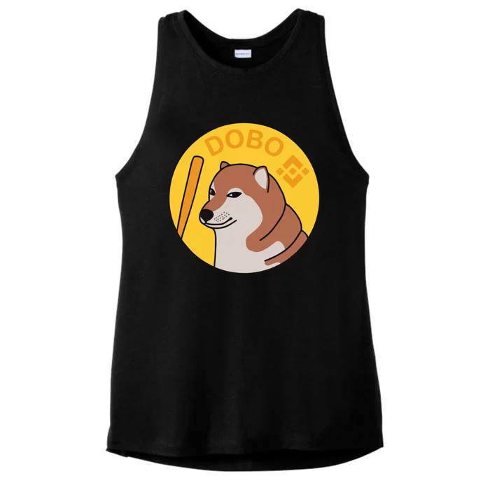 Dogebonk Solona Bonk Coin Logo Ladies Tri-Blend Wicking Tank