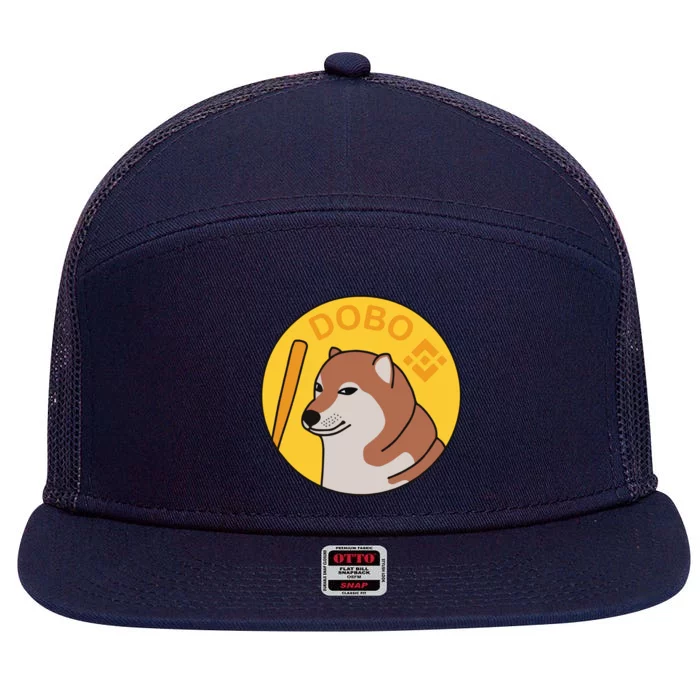 Dogebonk Solona Bonk Coin Logo 7 Panel Mesh Trucker Snapback Hat