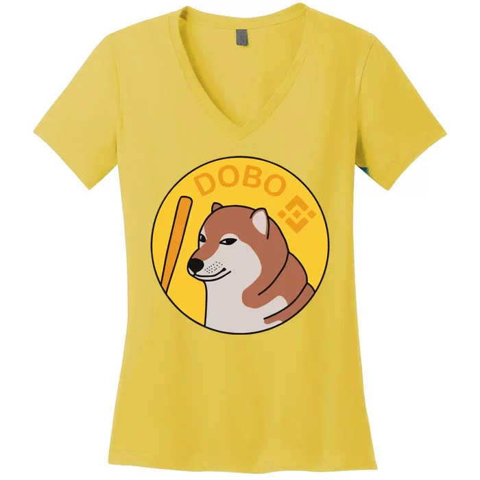 Dogebonk Solona Bonk Coin Logo Women's V-Neck T-Shirt