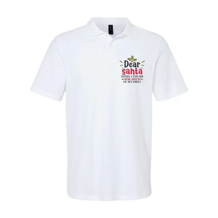 Dear Santa Before I Explain Softstyle Adult Sport Polo