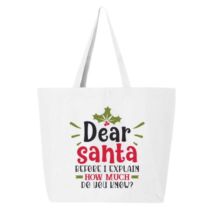 Dear Santa Before I Explain 25L Jumbo Tote