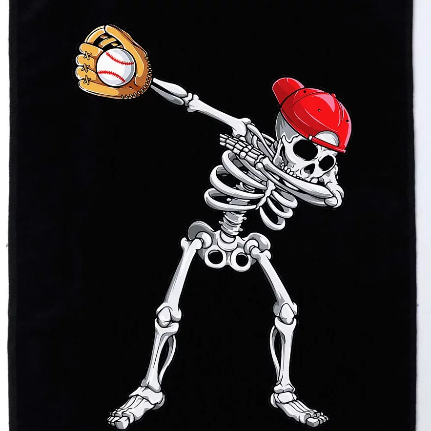 Dabbing Skeleton Baseball Halloween Player Catcher Pitcher Platinum Collection Golf Towel