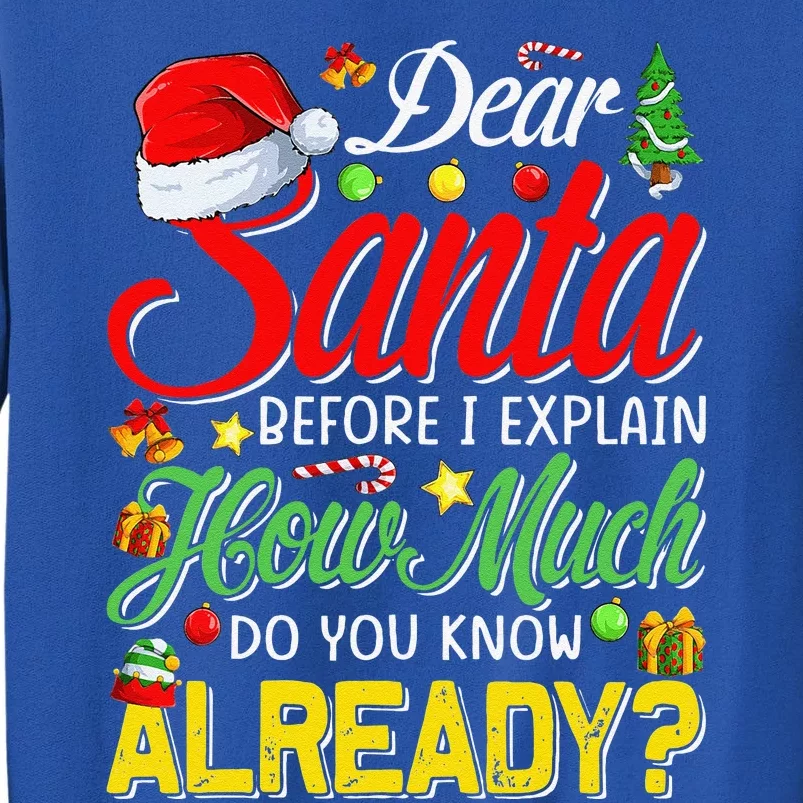 Dear Santa Before I Explain How Much Do You Know Already Sweatshirt