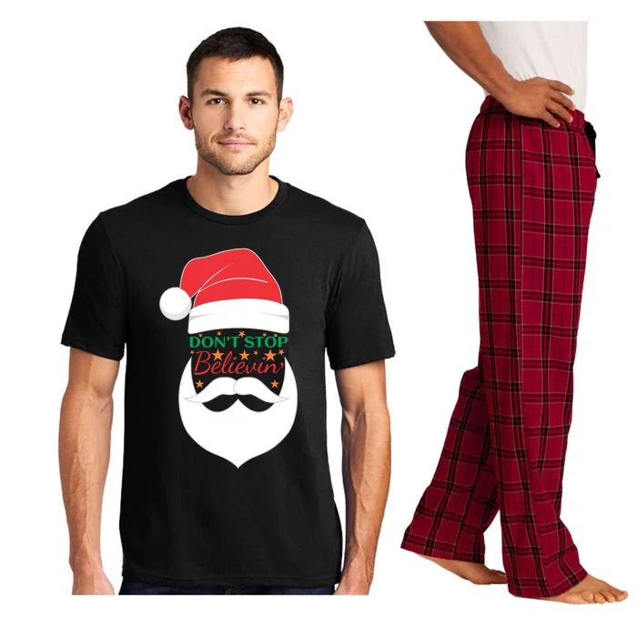 Dont Stop Believing Cute Santa Gift Pajama Set