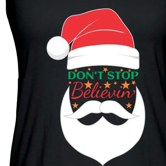 Dont Stop Believing Cute Santa Gift Ladies Essential Flowy Tank