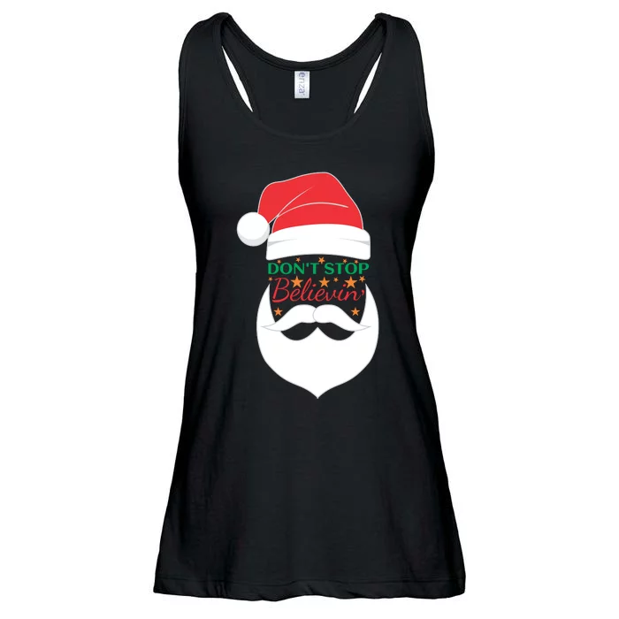 Dont Stop Believing Cute Santa Gift Ladies Essential Flowy Tank