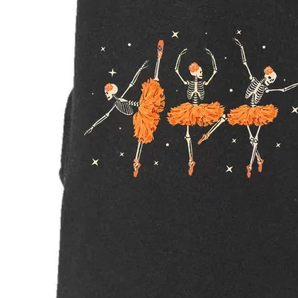 Dancing Skeleton Ballerina Ballet Dance Halloween Doggie 3-End Fleece Hoodie