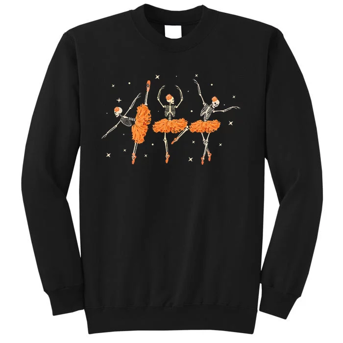 Dancing Skeleton Ballerina Ballet Dance Halloween Sweatshirt