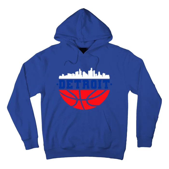 Detroit Skyline Basketball Logo Hoodie