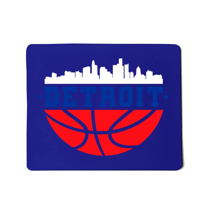 Detroit Skyline Basketball Logo Mousepad