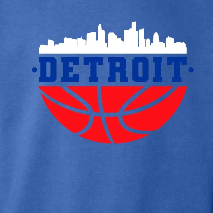 Detroit Skyline Basketball Logo Toddler Hoodie