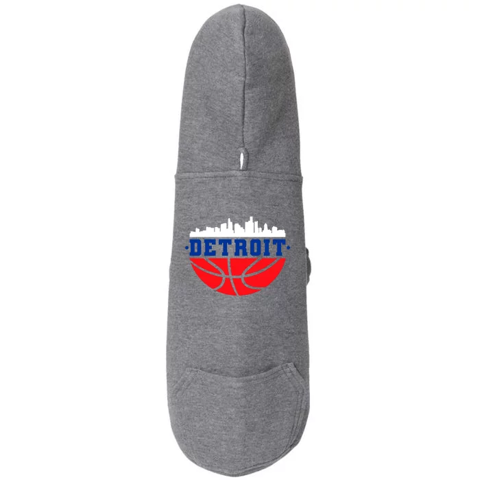 Detroit Skyline Basketball Logo Doggie 3-End Fleece Hoodie