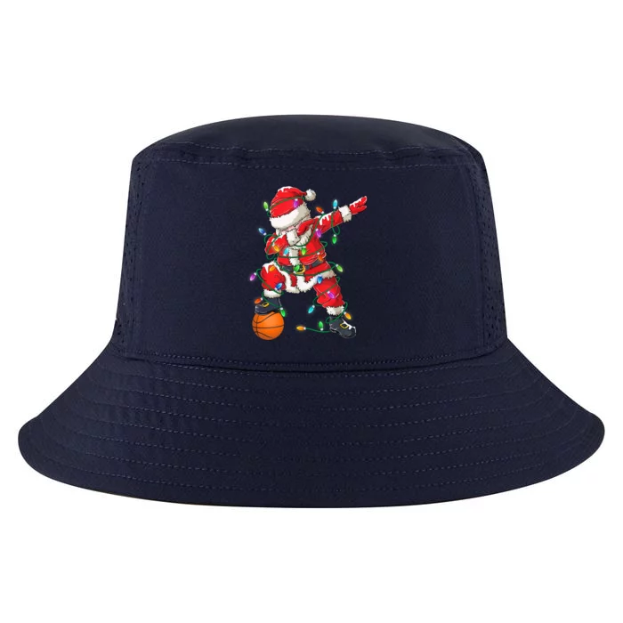 Dabbing Santa Basketball Christmas Tree Lights Xmas Cute Gift Cool Comfort Performance Bucket Hat