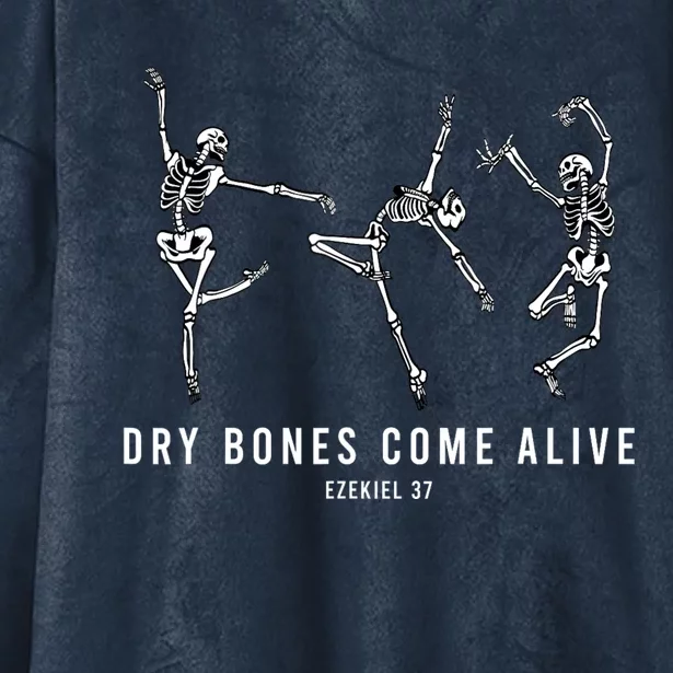 Dancing Skeleton Bible Verse Dry Bones Come Alive Christian Hooded Wearable Blanket