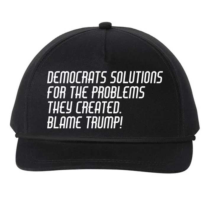 Democrat Solutions Blame Trump Snapback Five-Panel Rope Hat