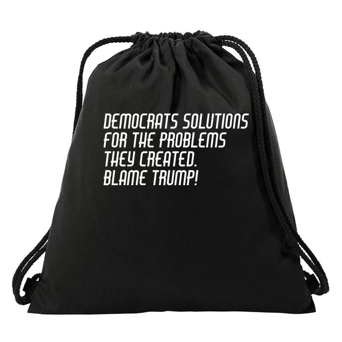 Democrat Solutions Blame Trump Drawstring Bag