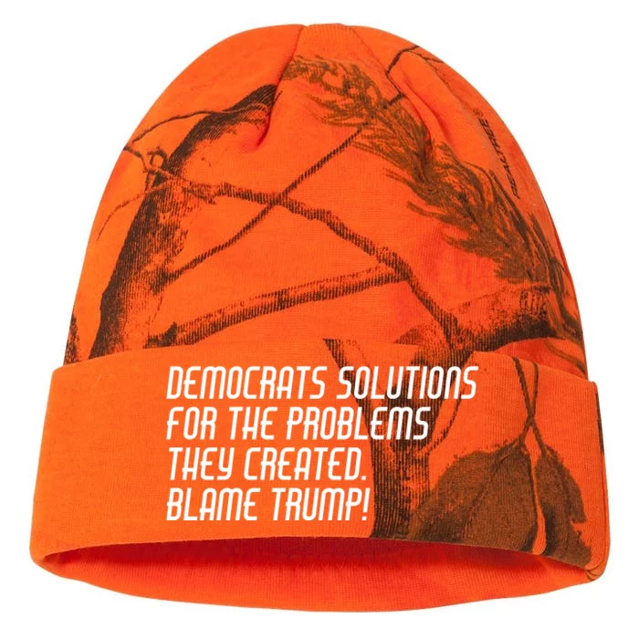 Democrat Solutions Blame Trump Kati - 12in Camo Beanie