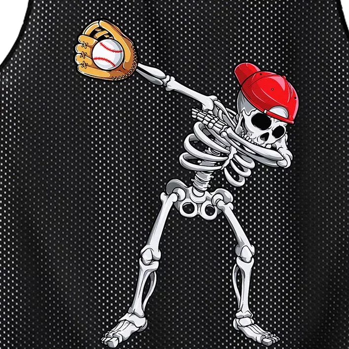 Dabbing Skeleton Baseball Halloween Player Catcher Pitcher Mesh Reversible Basketball Jersey Tank