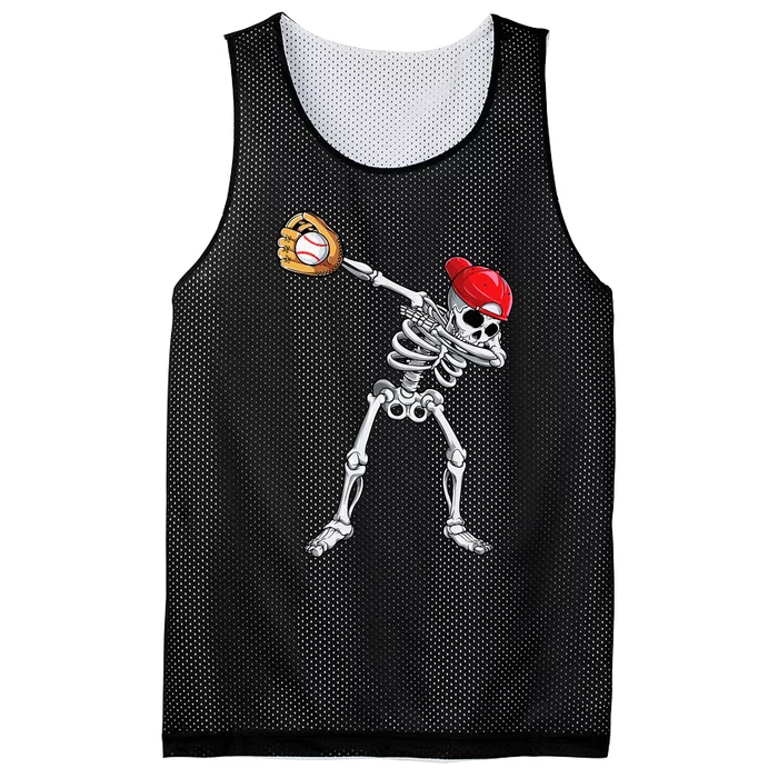 Dabbing Skeleton Baseball Halloween Player Catcher Pitcher Mesh Reversible Basketball Jersey Tank