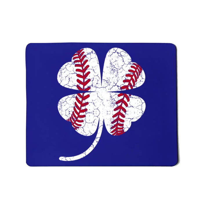 Distressed Shamrock Baseball Ball St Patricks Day Cool Gift Mousepad