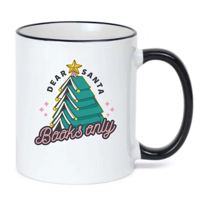 Dear Santa Books Only Black Color Changing Mug