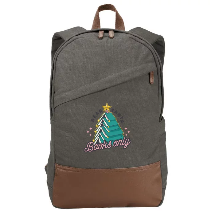 Dear Santa Books Only Cotton Canvas Backpack