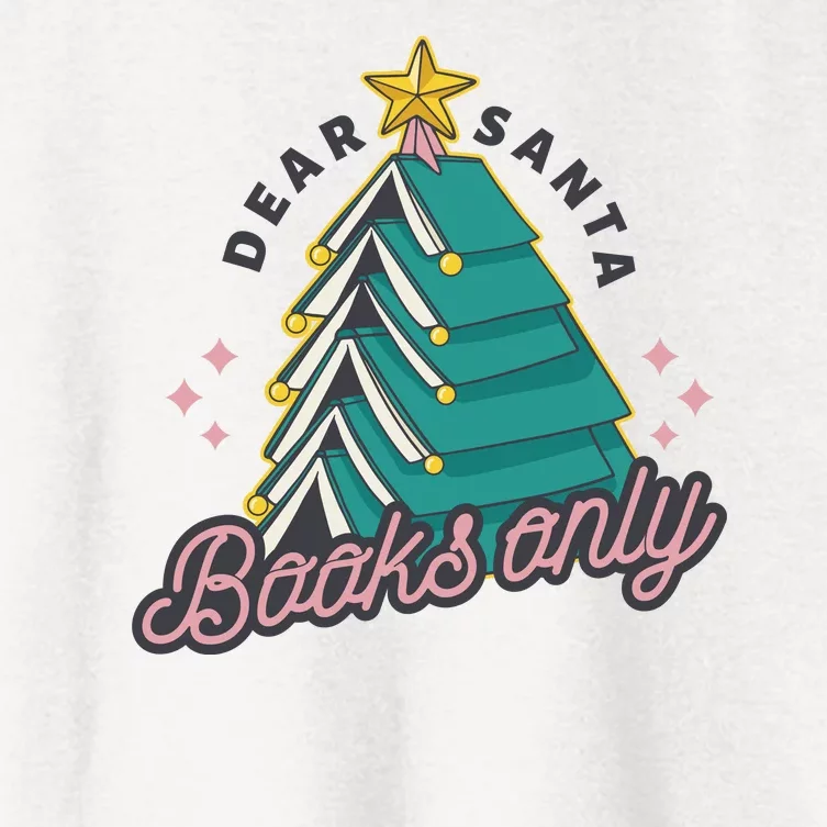 Dear Santa Books Only Women's Crop Top Tee