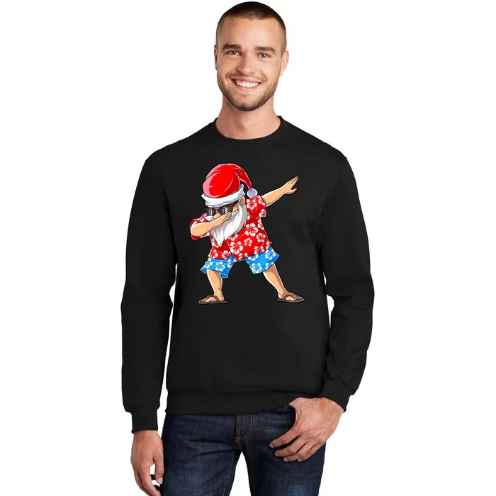 Dabbing Santa Christmas In July Hawaiian Xmas Dab Sweatshirt