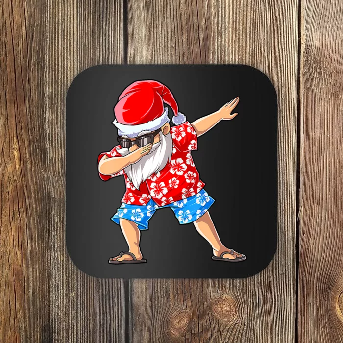 Dabbing Santa Christmas In July Hawaiian Xmas Dab Coaster