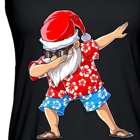 Dabbing Santa Christmas In July Hawaiian Xmas Dab Ladies Essential Flowy Tank