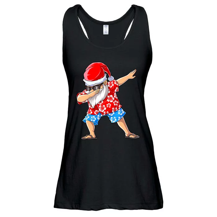 Dabbing Santa Christmas In July Hawaiian Xmas Dab Ladies Essential Flowy Tank