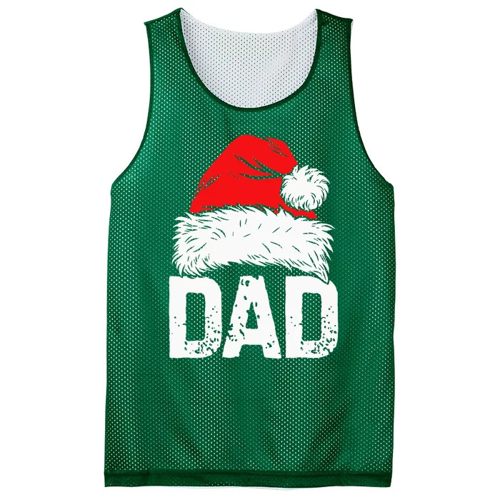 Dad Santa Christmas Family Matching Pajamas Papa Xmas Father Mesh Reversible Basketball Jersey Tank