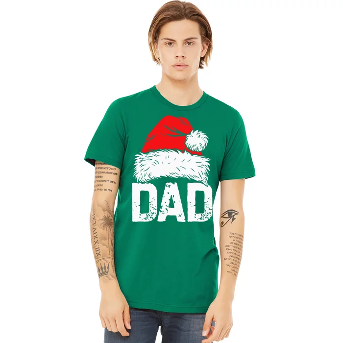 Dad Santa Christmas Family Matching Pajamas Papa Xmas Father Premium T-Shirt