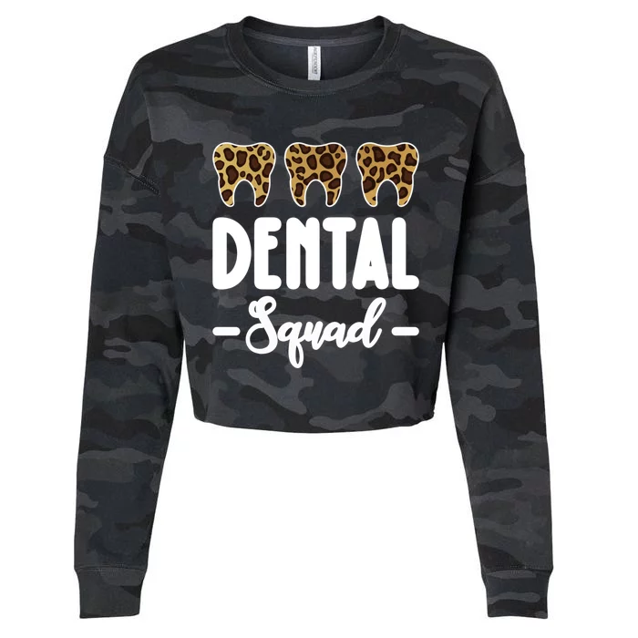 Dental Squad Costume Dental Assistant Funny Gift Cropped Pullover Crew