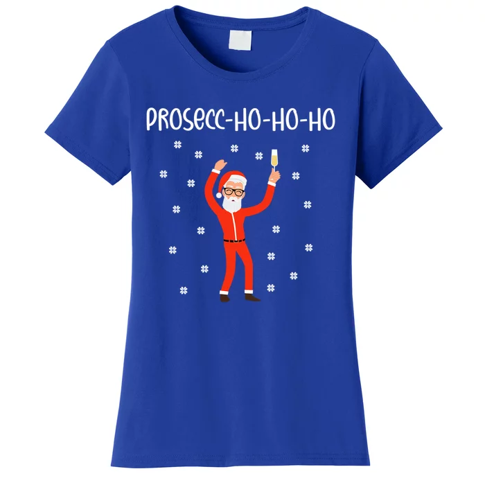 Drunk Santa Claus Prosecco Prosecc Ho Ho Ho Ugly Christmas Gift Women's T-Shirt