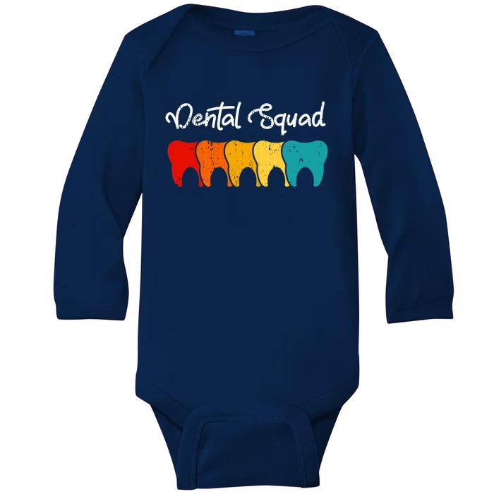 Dental Squad Costume Dental Assistant Funny Gift Baby Long Sleeve Bodysuit