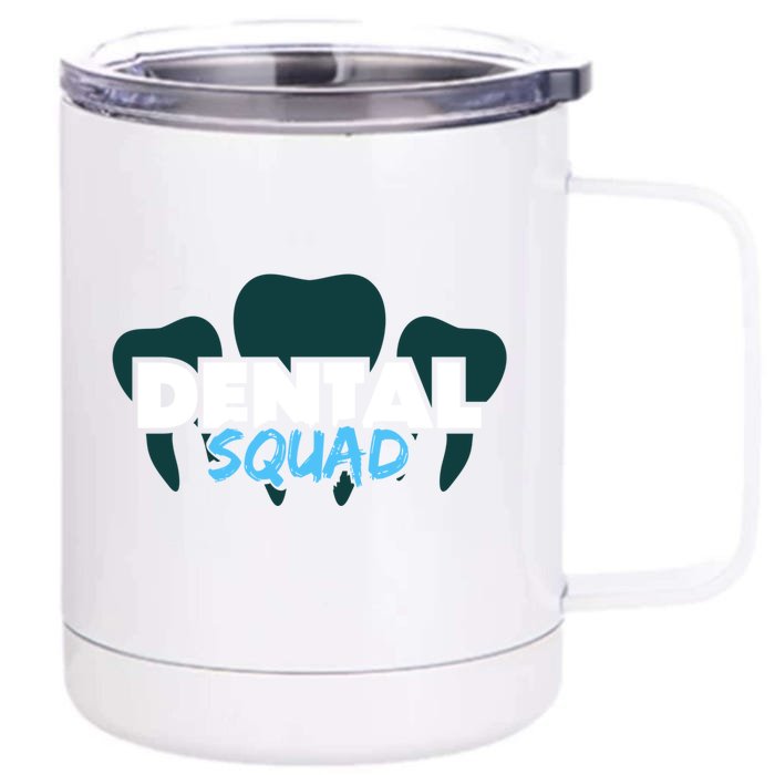 Dental Squad Costume For Dental Assistant Gift Front & Back 12oz Stainless Steel Tumbler Cup