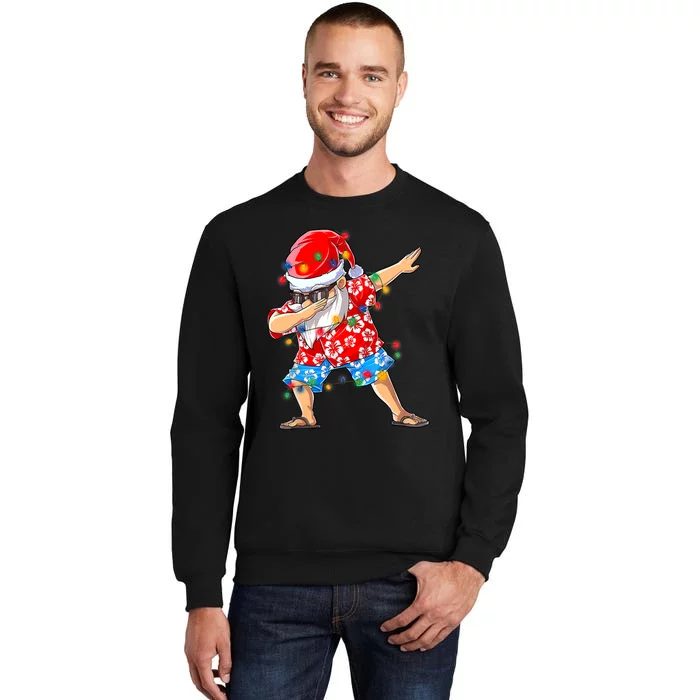 Dabbing Santa Christmas In July Hawaiian Xmas Dab Tall Sweatshirt