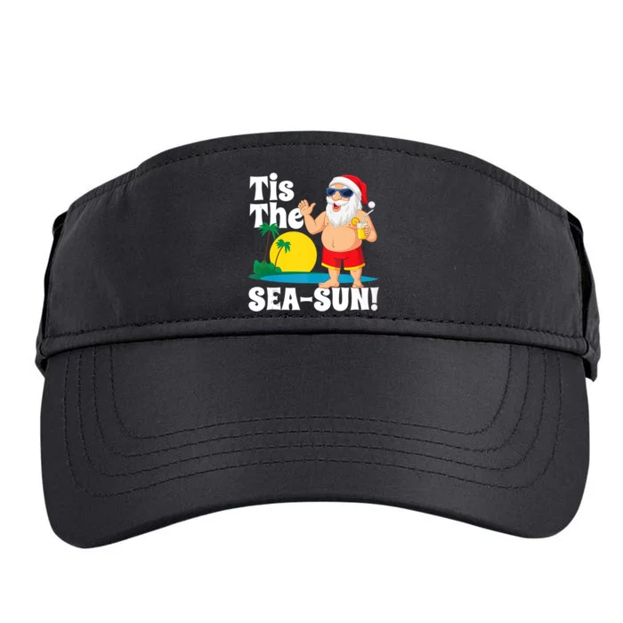 Drinking Santa Claus Tis The Seasun Christmas In July Gift Adult Drive Performance Visor