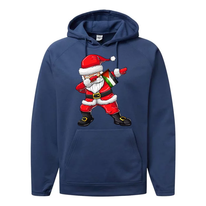 Dabbing Santa Claus From Palestine Xmas Gift Performance Fleece Hoodie